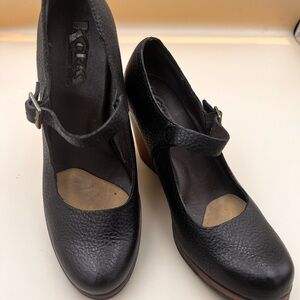 Kork-Ease Black Leather Heels